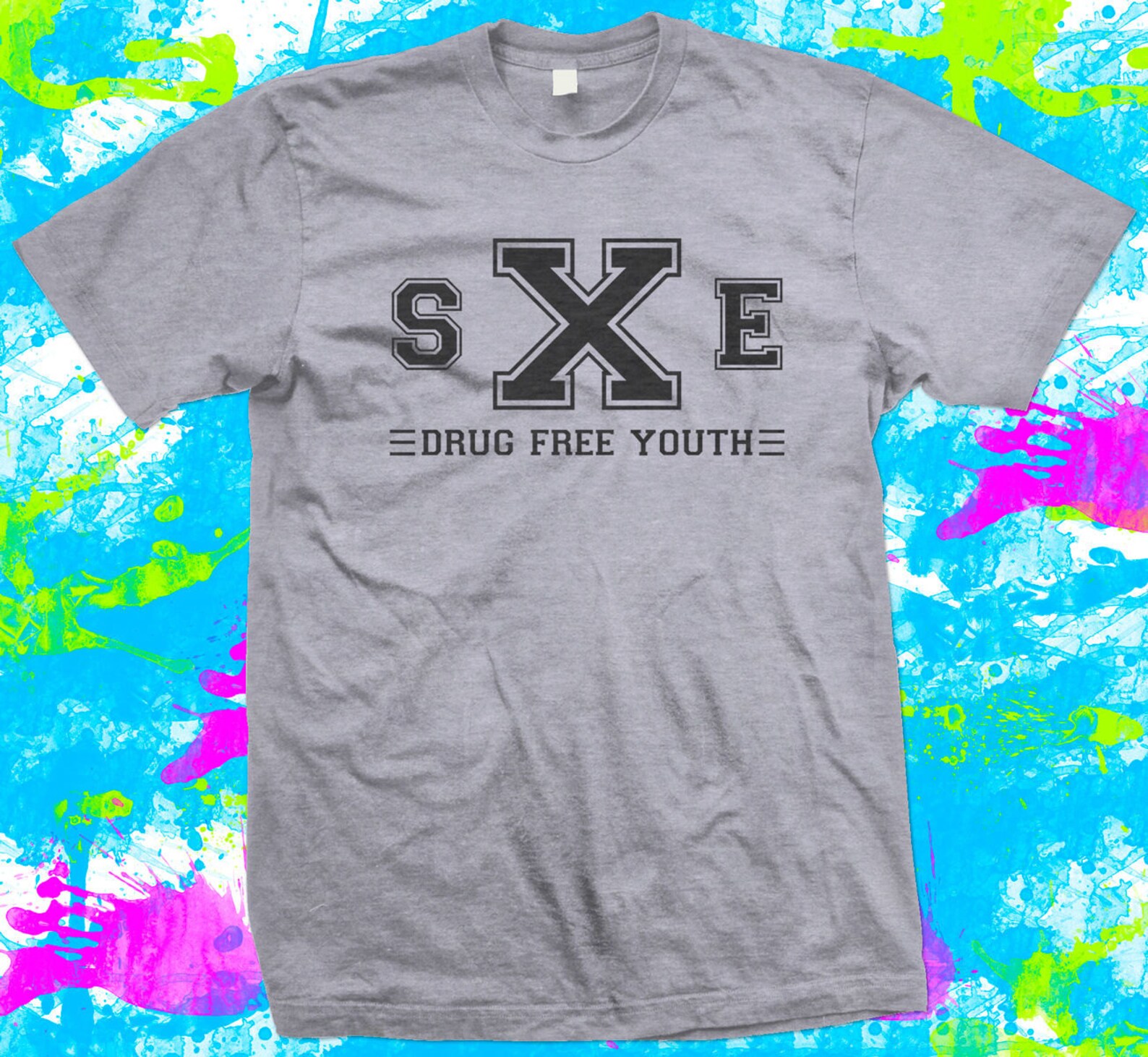 Straight Edge Drug Free Youth T Shirt 4 Colour Options Etsy