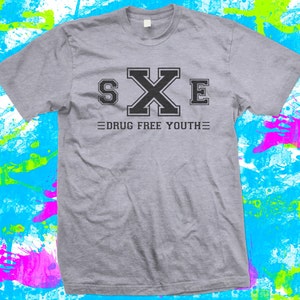 Straight Edge Drug Free Youth - T Shirt - 4 colour options - Small to 3XL image 3