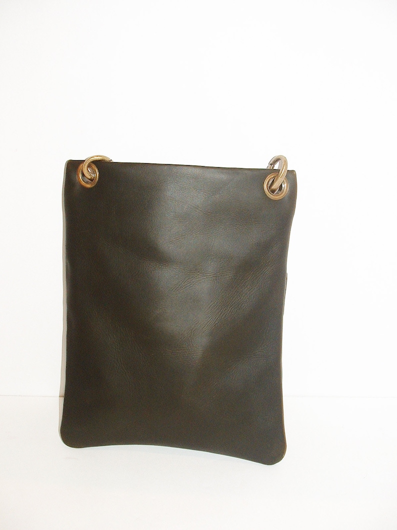 Small English GREEN GENUINE LEATHER Olive Crossbody Bag by - Etsy