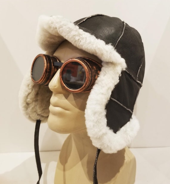 Buy NEW! Warm Handmade Sheepskin Shearling HAT Real Leather Fur