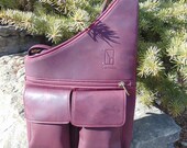 Medium Genuine Leather Crossbody Bag, Aubergine - Eggplant Color Women 39 s Leather Bag, Men Leather Handbag Satchel, handmade purse, Unisex