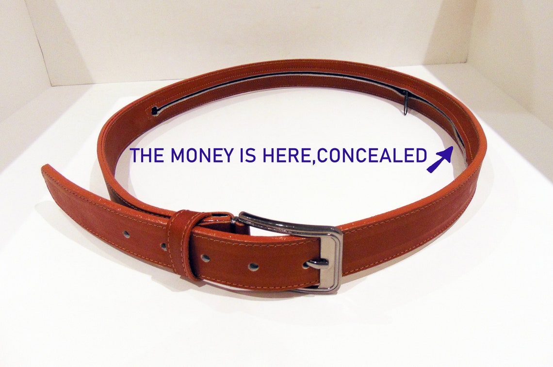 LEATHER MONEY BELT by Katz Leather for Men and Women Handmade Etsy