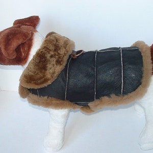 Handmade Sheepskin Dog Coat: Real Shearling Jacket with Velcro