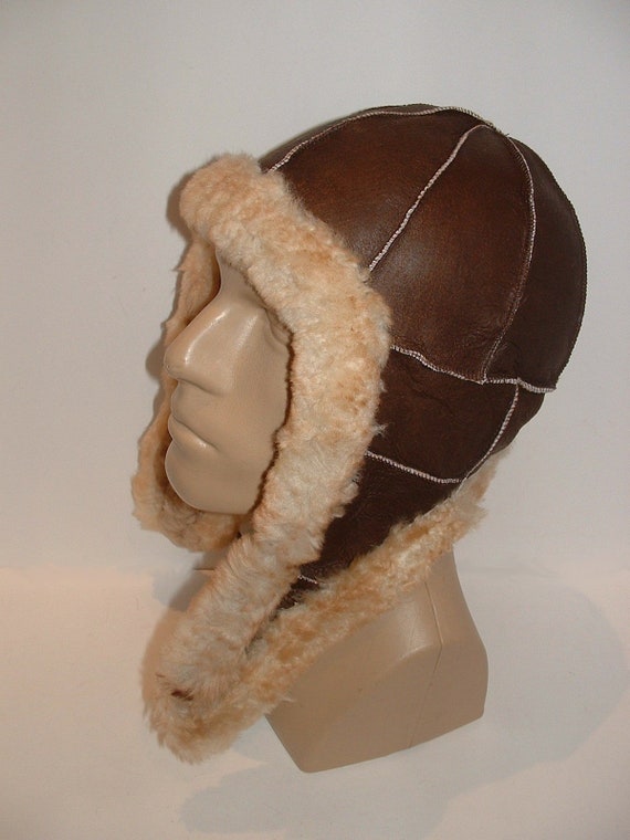NEW Sheepskin Winter Round Soft Warm Hat Unisex Real Leather Shearling Lambskin