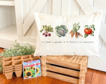 GARDENING Gift * To Plant A Garden Is To Believe In Tomorrow Pillow * Vintage Gardening * Antique Gardening * Gardening Decor * Garden Gift