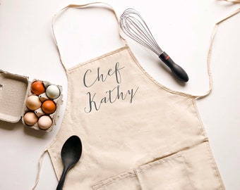 ADULT Personalized Apron * Custom Kitchen Apron * Personalized Kitchen Gift * Top Chef * Cooking Gift * Baking Gift * Hostess Gift