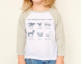 Old MacDonald Had A Farm Shirt * Kids Farm Animal Shirt * Vintage Farm Animal * Kids Farm Animal Birthday Shirt * Toddler Farm Animal Gift