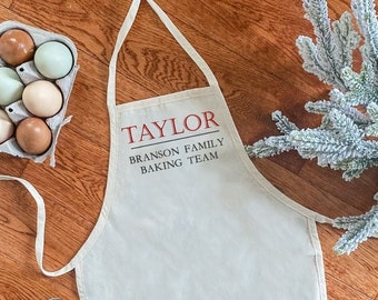 PERSONALIZED Christmas Baking Apron - Personalized Kids Apron - Custom Toddler Kids Apron - Kids Baking - Kids Cookie Baking Apron