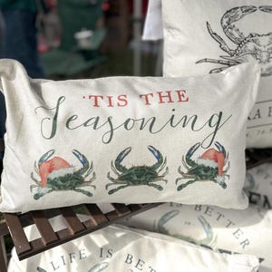 Tis The Seasoning Crab Kissen * Weihnachtskrabben * Südliche/Maryland Dekoration * Ocean City Maryland Geschenk * Baltimore Maryland Geschenk * Annapolis Geschenk *