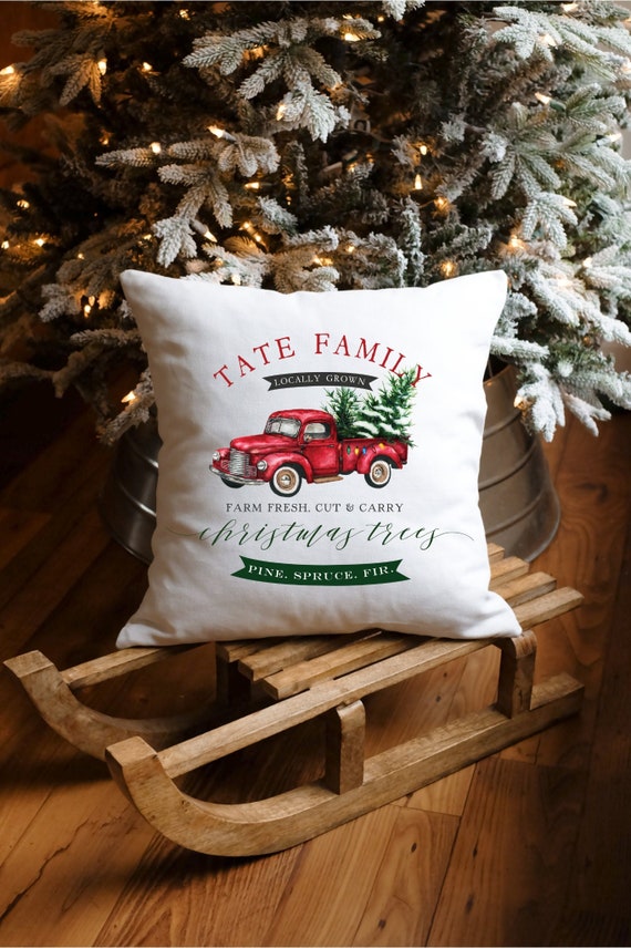 RACHEL ASHWELL THE FARMHOUSE Christmas Truck Cushion W Duck