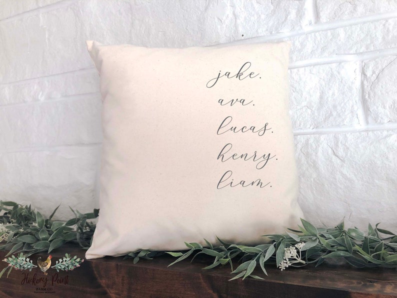 PERSONALIZED Family Name Pillow 17x17 Pillow First Name Etsy