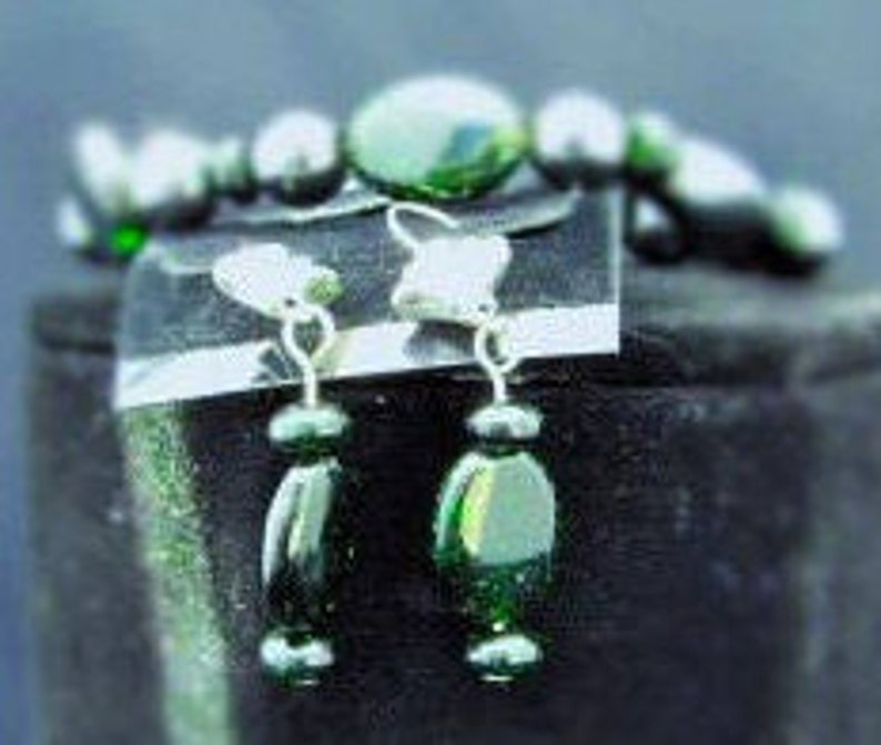 Emerald Quartz Pendant Jewelry Set Daylight Strattera Theraputic* Magnetic Jewelry Set
