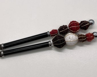 Stylus Pair with Fair Trade Mzuri Barkcloth Beads
