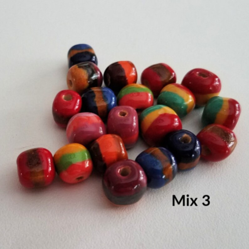 Ceramic Beads Assorted Mix Small Bead Mix 8 Fair Trade Beads Bead Lot 20 pieces Kazuri Beads