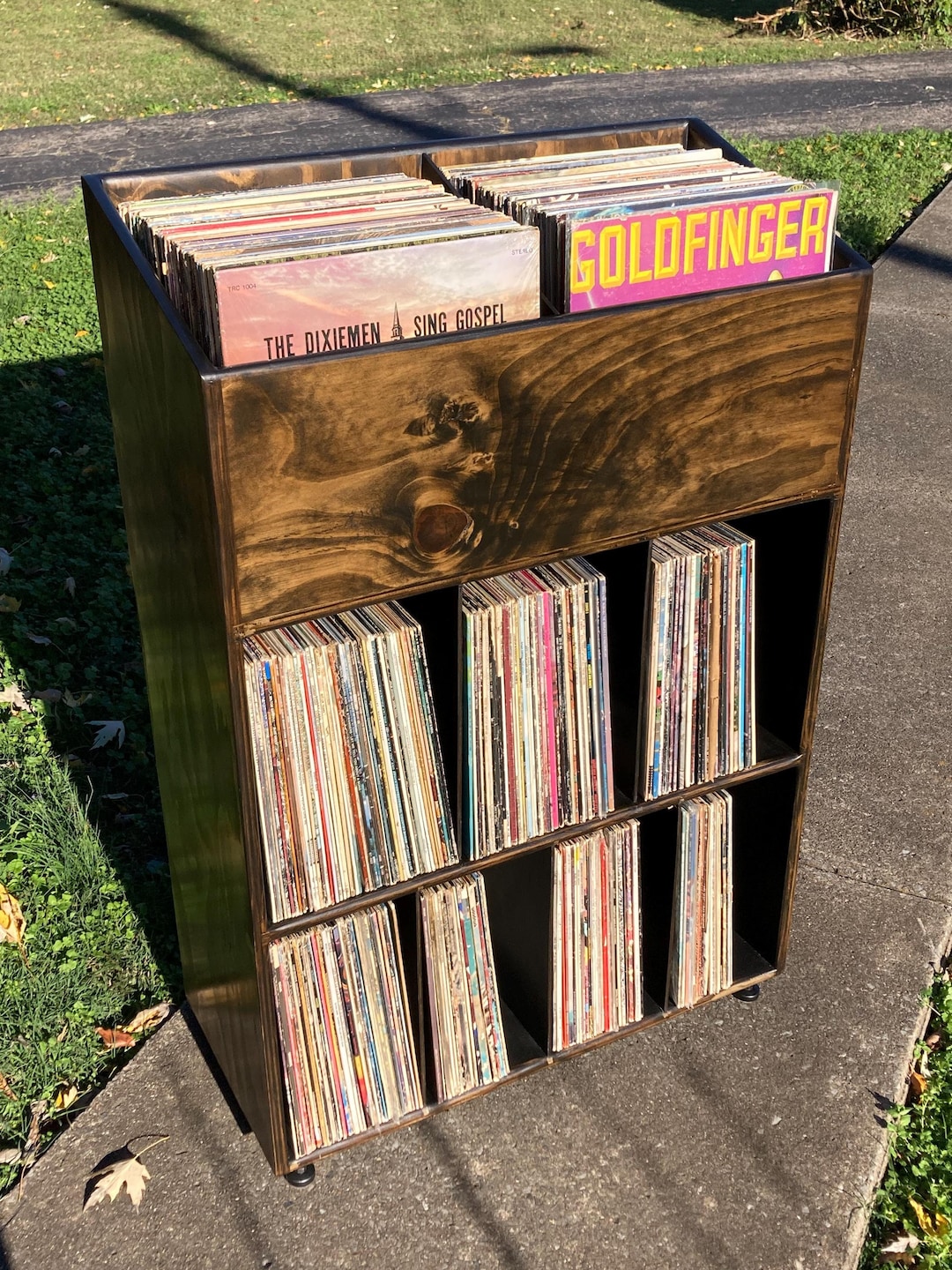 Double Wide Record Browser Shelf With Dividers - Etsy