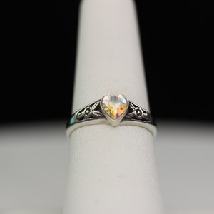 Sterling Silver CZ Heart Band Ring