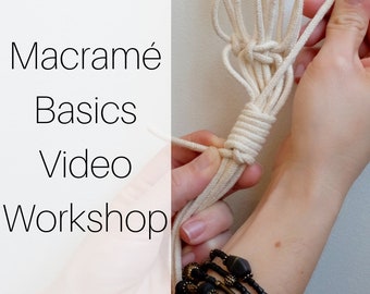 Macrame Basics Hanging Planter Video Tutorial Workshop | Craft Kit for Adults | Macrame Wall Hanging Pattern | Macrame Plant Hanger Pattern