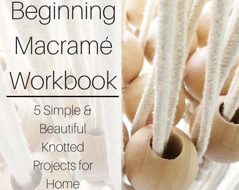 Macrame Patterns Workbook for Beginners | Macrame Book | Macrame Patterns Tutorial | How To Macrame | Macrame DIY | Macrame Wall Hanging