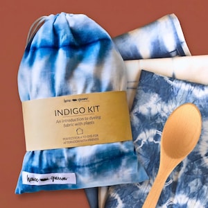 Indigo Dye Kit Beginner Friendly Home Activity Adult Creative Maker Gift Housewarming Hostess Appreciation Present Natural Fiber Dyeing