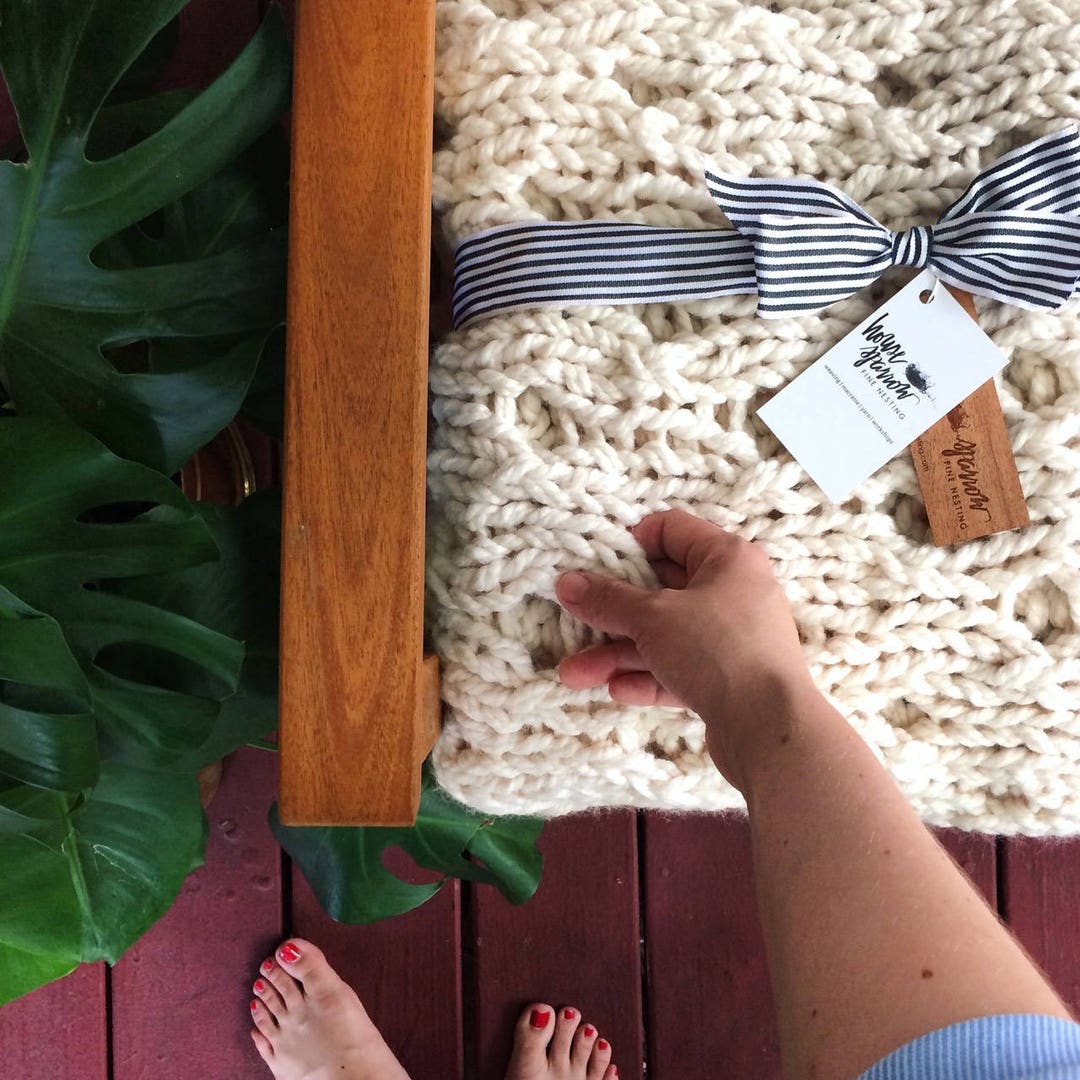 Chunky Knit Campfire Sweater Blanket Knitting Pattern Download Etsy