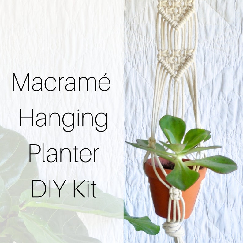 Macrame Hanging Planter How-To DIY Kit for Beginners  Macrame image 0