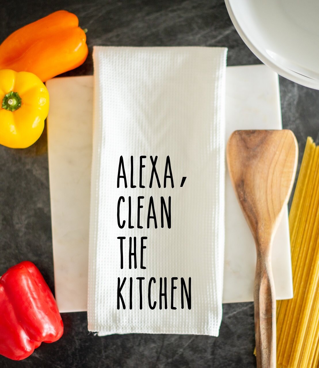 Alexa Clean The Kitchen Towel Alexa Dish Towel Kitchen Etsy