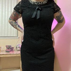 Betsey Johnson black lace dress