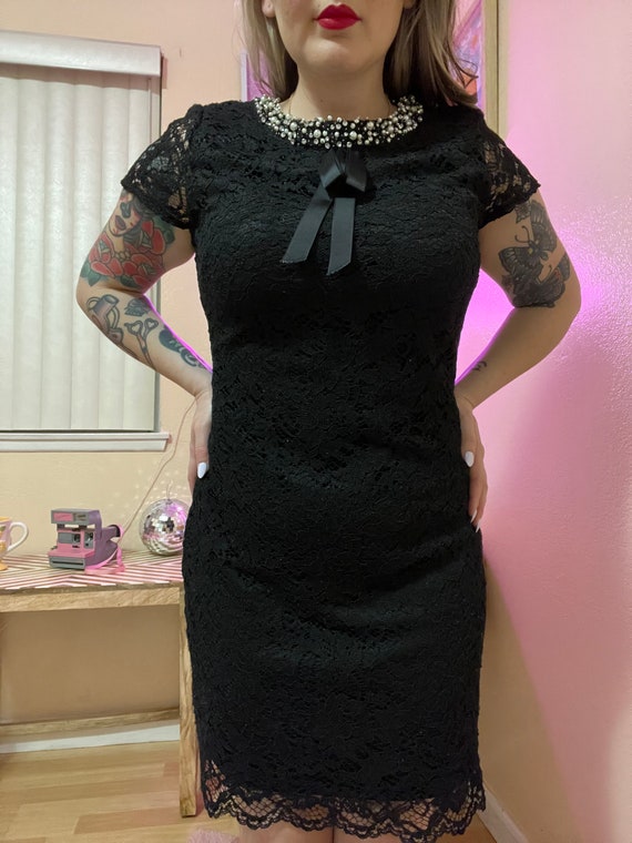 Betsey Johnson black lace dress