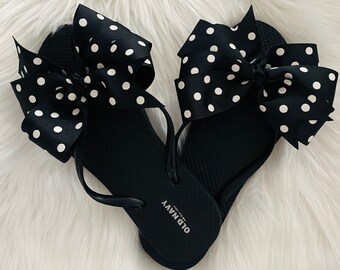 cute flip flops with bows