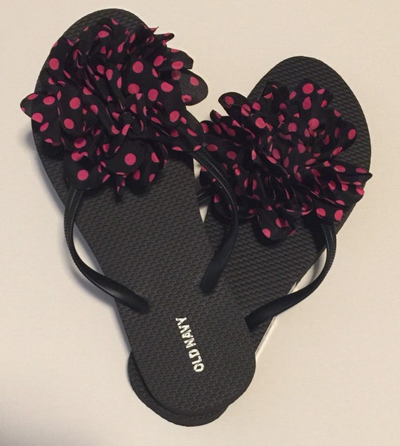 polka dot flip flops