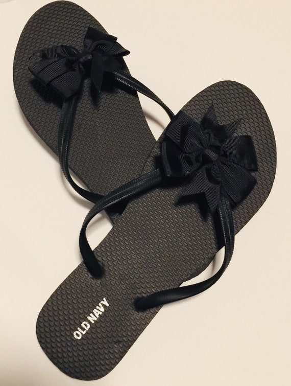 Cute black flip flops Clearance