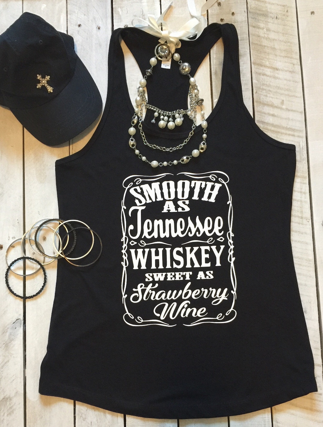 Smooth as Tennessee Whiskey Tank Top Sweet as Strawberry - Etsy