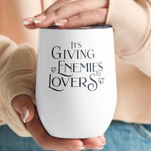 Enemies to Lovers Gift for Reader | Booktok Wine Tumbler | Book Club Gift |