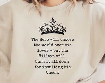 Sudadera de amante de los villanos: suéter divertido para fanáticos de los libros obscenos