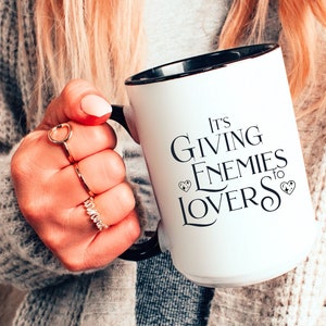 Enemies to Lovers Book Mug Gift for Reader Bookish Gift for Romance Reader Spicy Book Club Gift for Her Favorite Trope Mug Enemies to Lovers