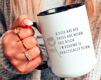 Smut Leser Becher, lustige Lesebecher, Rosen sind rot Becher, würzige Buch-Liebhaber Becher, Smut Leser Geschenk, würziges Buch Geschenk, lustiges Geschenk für Mutter oder Sie