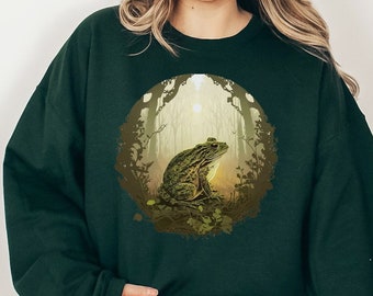 Goblincore Frog Sweatshirt: Cottagecore Toad Crewneck