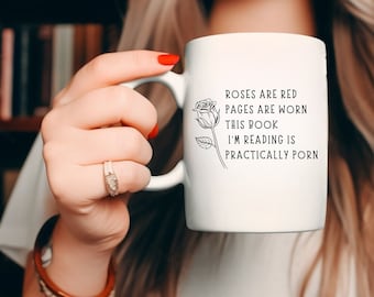 Smut Leser Becher, Smut Becher, lustige Lesebecher, Rosen sind rot Becher, würziger Buchbecher, Smut Leser Geschenk, würziges Leser Geschenk, lustiges Geschenk für sie