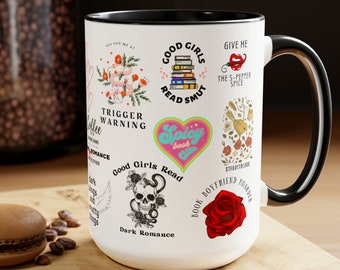 Smut Readers Mug: Spicy Book Lover Gift, Collage Design