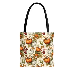 Pumpkin Tote Bag Cottagecore Fall Tote Bag Autumn Tote Bag for Fall Book Club Gift for Best Friend Fall Bookish Gift Halloween Tote Bag