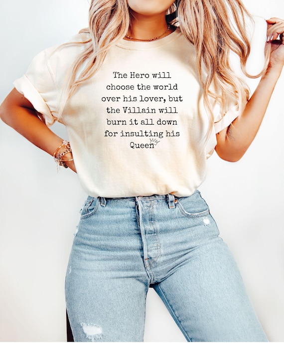 Romantasy Villain Lover Shirt, Spicy Bookish Tee