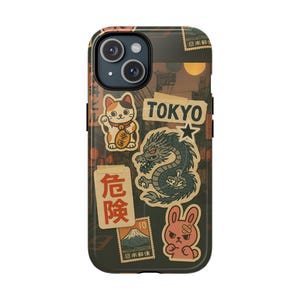 Funda para teléfono Magsafe con collage de tablero de estado de ánimo japonés / Funda de dibujos animados de anime / iPhone 16 Pro 15 14 13 12 / Regalo para amantes del anime / Japancore