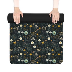 Cottagecore Yogamatte, Meditationsmatte, Pilatesmatte, Boho Yogamatte, Wildblumen Yogamatte, Yoga Geschenke, Floral Yogamatte, Stressabbau Yogi Geschenk