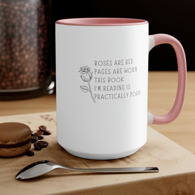 Smut Leser Tasse | Rosen sind rote Tasse | Lustiges Geschenk für Romantik Leser Bild 4