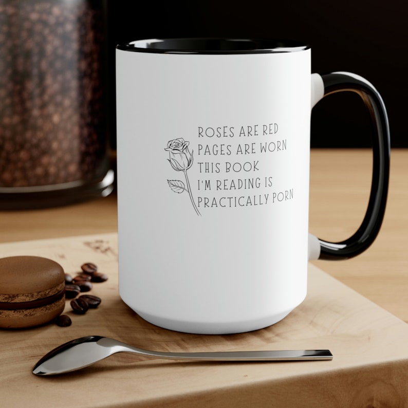 Smut Leser Tasse | Rosen sind rote Tasse | Lustiges Geschenk für Romantik Leser Bild 3