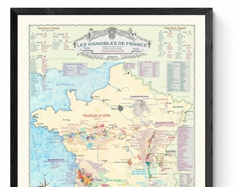 Carte des vins de France, guide des vins et cépages de France