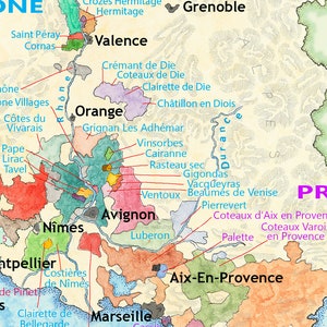 Wine Map of France, French Wine Regions Map, Carte De Vins De France ...