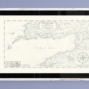 Carte de la baie de Dingle, carte de Dingle, carte du comté de Dingle, Kerry, carte des îles Blasket