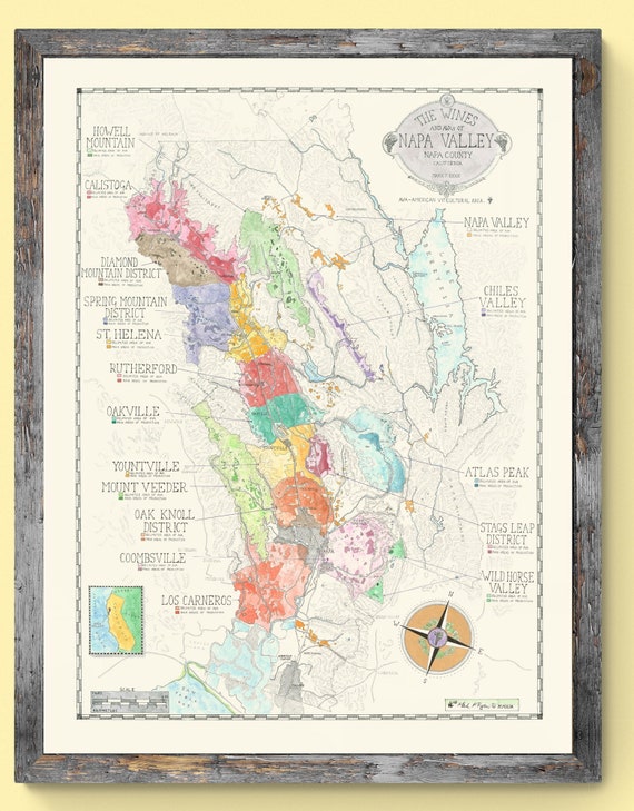 カリフォルニアワイン 地図 ワイナリー 英語版 カリフォルニアワイン 地図 ワイナリー 英語版