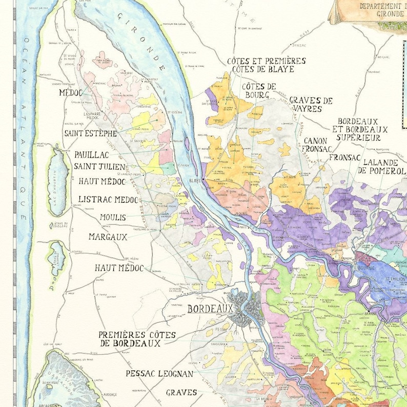 bordeaux wine map